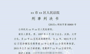 雷某受賄案、濫用職權案（一審）